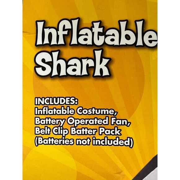 Spirit Halloween Inflatable Shark Costume Adult‎ O/S Fits Most Battery Operated - Picture 4 of 9